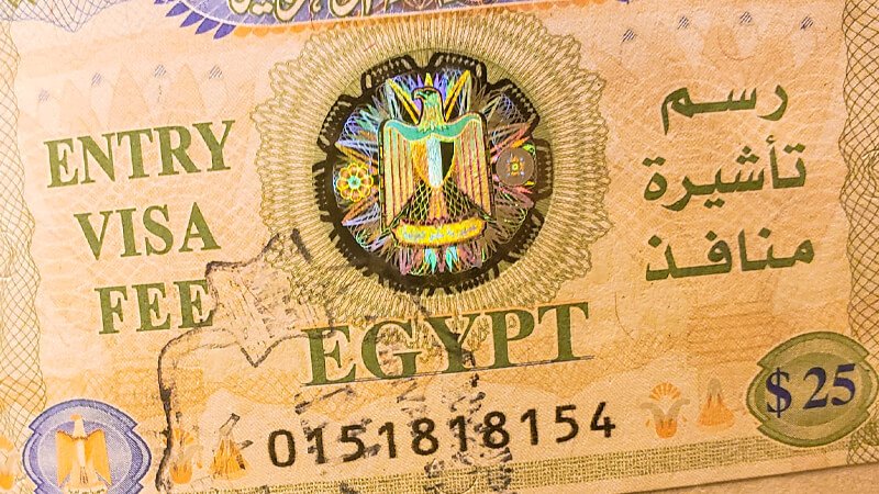  Entry visa to Egypt