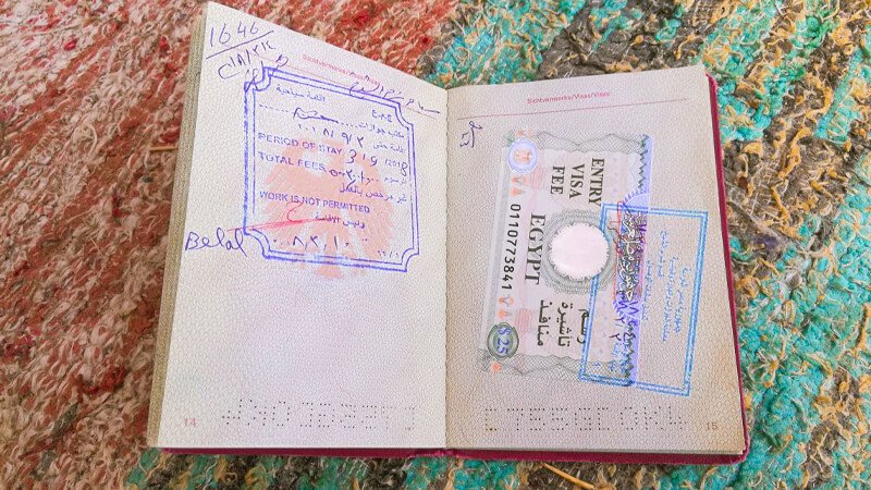 Entry visa to Egypt