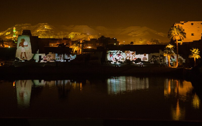 The Karnak Temple at Night
