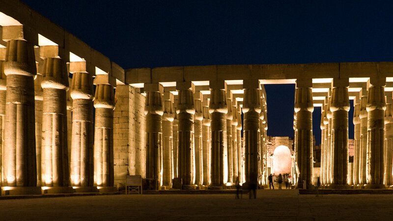 The Karnak Temple at Night